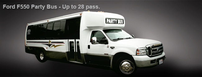 Ford F550 Party Bus – Krystal Edition (24 Passenger) Exterior